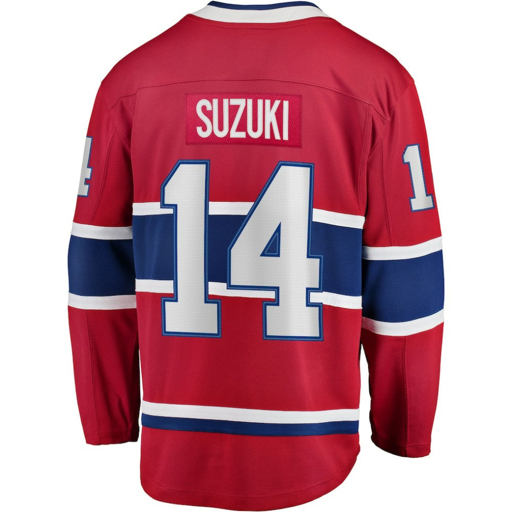 Nick Suzuki Montreal Canadiens Fanatics Home Captain Patch Breakaway Player Jersey - Red - NHL