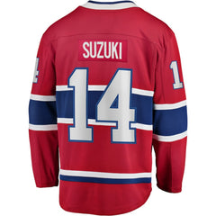 Nick Suzuki Montreal Canadiens Fanatics Home Captain Patch Breakaway Player Jersey - Red - NHL
