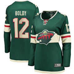 Matthew Boldy Minnesota Wild Fanatics Women's Home Breakaway Player Jersey - Green - NHL