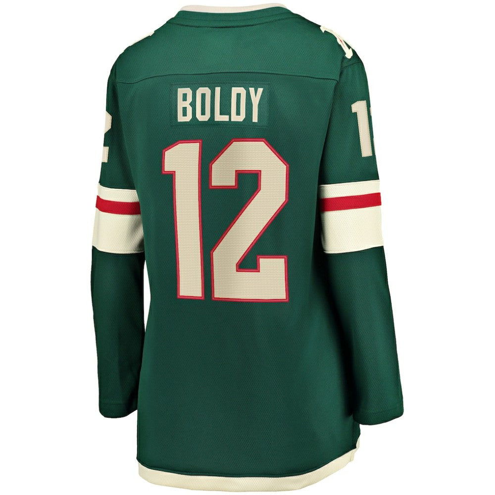 Matthew Boldy Minnesota Wild Fanatics Women's Home Breakaway Player Jersey - Green - NHL
