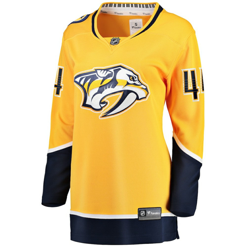 Kiefer Sherwood Nashville Predators Fanatics Women's Home Breakaway Player Jersey - Gold - NHL