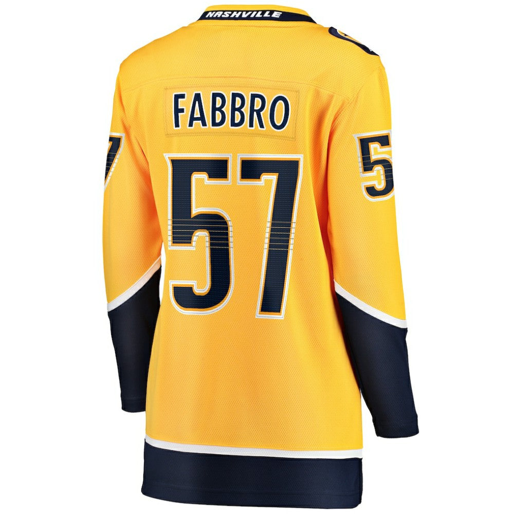 Dante Fabbro Nashville Predators Fanatics Women's Home Breakaway Player Jersey - Gold - NHL
