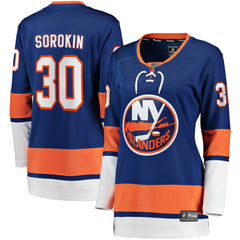 Ilya Sorokin New York Islanders Fanatics Women's Home Breakaway Player Jersey - Royal - NHL