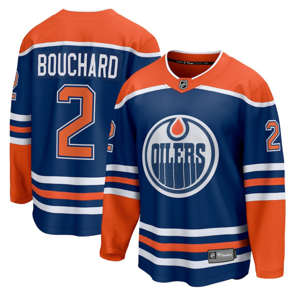 Evan Bouchard Edmonton Oilers Fanatics Home Breakaway Player Jersey - Royal - NHL