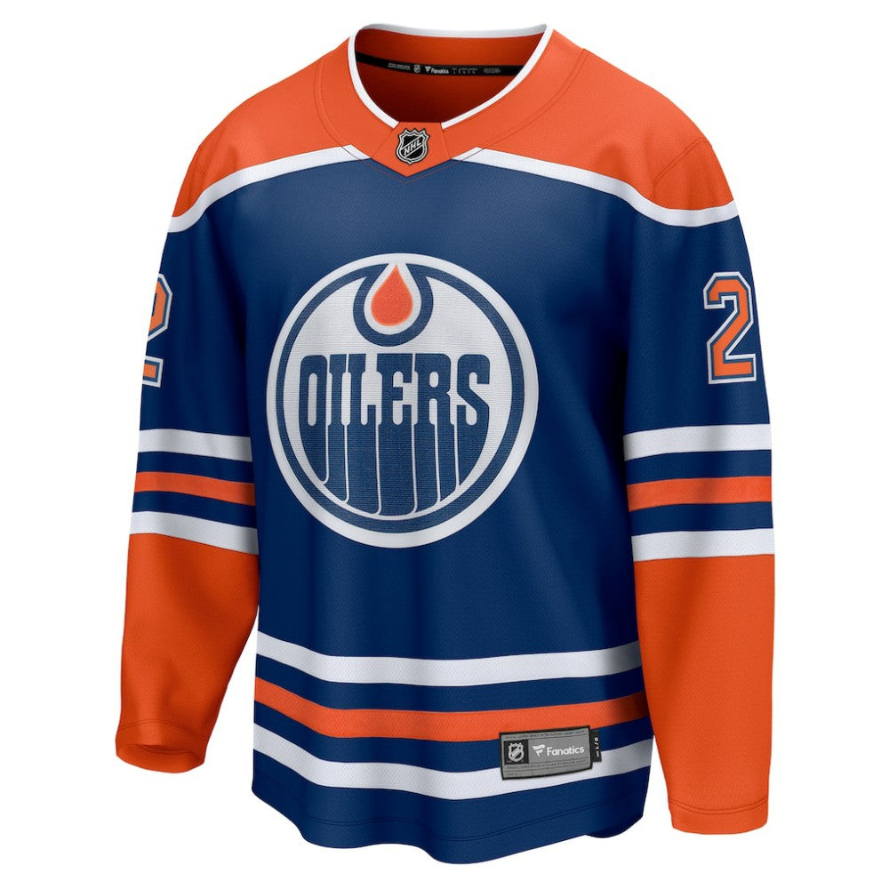 Evan Bouchard Edmonton Oilers Fanatics Home Breakaway Player Jersey - Royal - NHL