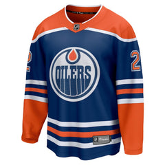 Evan Bouchard Edmonton Oilers Fanatics Home Breakaway Player Jersey - Royal - NHL