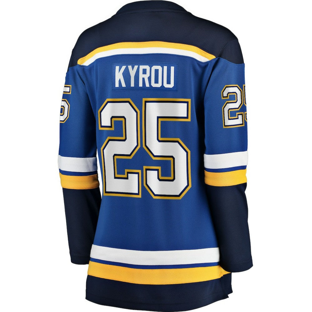 Jordan Kyrou St. Louis Blues Fanatics Women's Home Breakaway Player Jersey - Blue - NHL