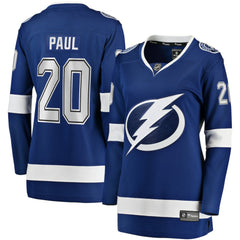 Nicholas Paul Tampa Bay Lightning Fanatics Women's Home Breakaway Player Jersey - Blue - NHL