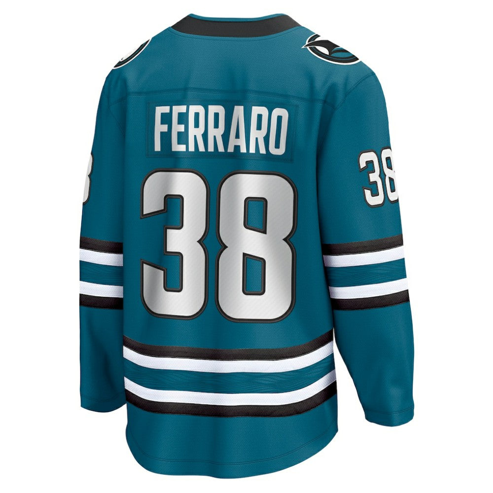 Mario Ferraro San Jose Sharks Fanatics Home Breakaway Player Jersey - Teal - NHL