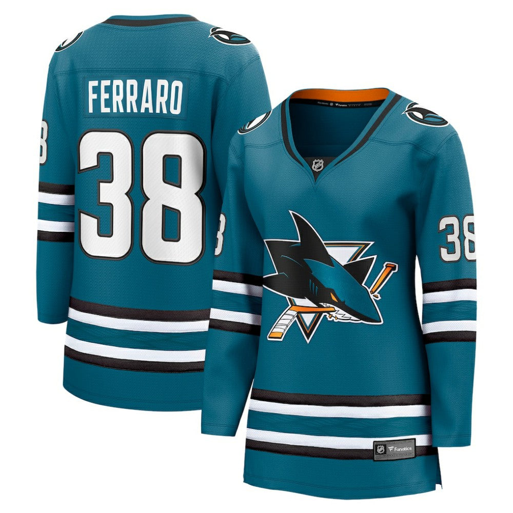 Mario Ferraro San Jose Sharks Fanatics Women's Home Breakaway Player Jersey - Teal - NHL