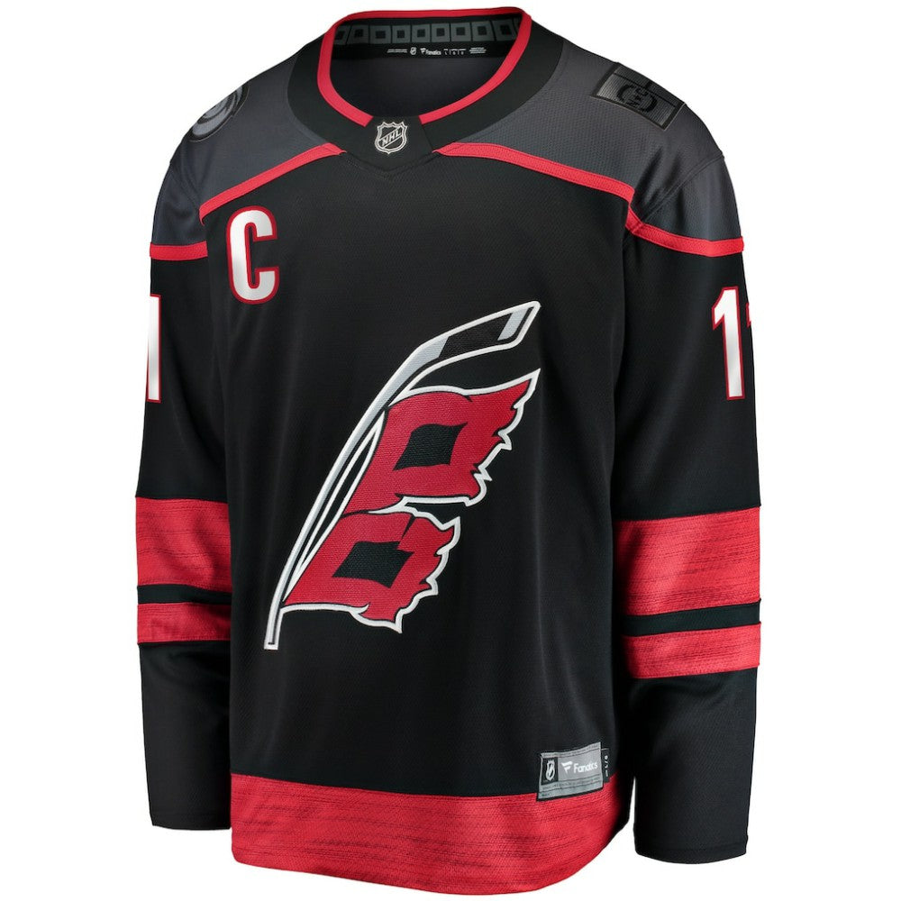 Jordan Staal Carolina Hurricanes Fanatics Home Captain Patch Breakaway Player Jersey - Black - NHL