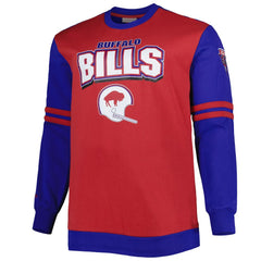Buffalo Bills Big & Tall Celebration of Champions Pullover Sweatshirt Red/Royal | Mitchell & Ness