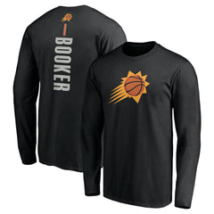 Devin Booker Phoenix Suns Playmaker Name & Number Long Sleeve T-Shirt Black - NBA