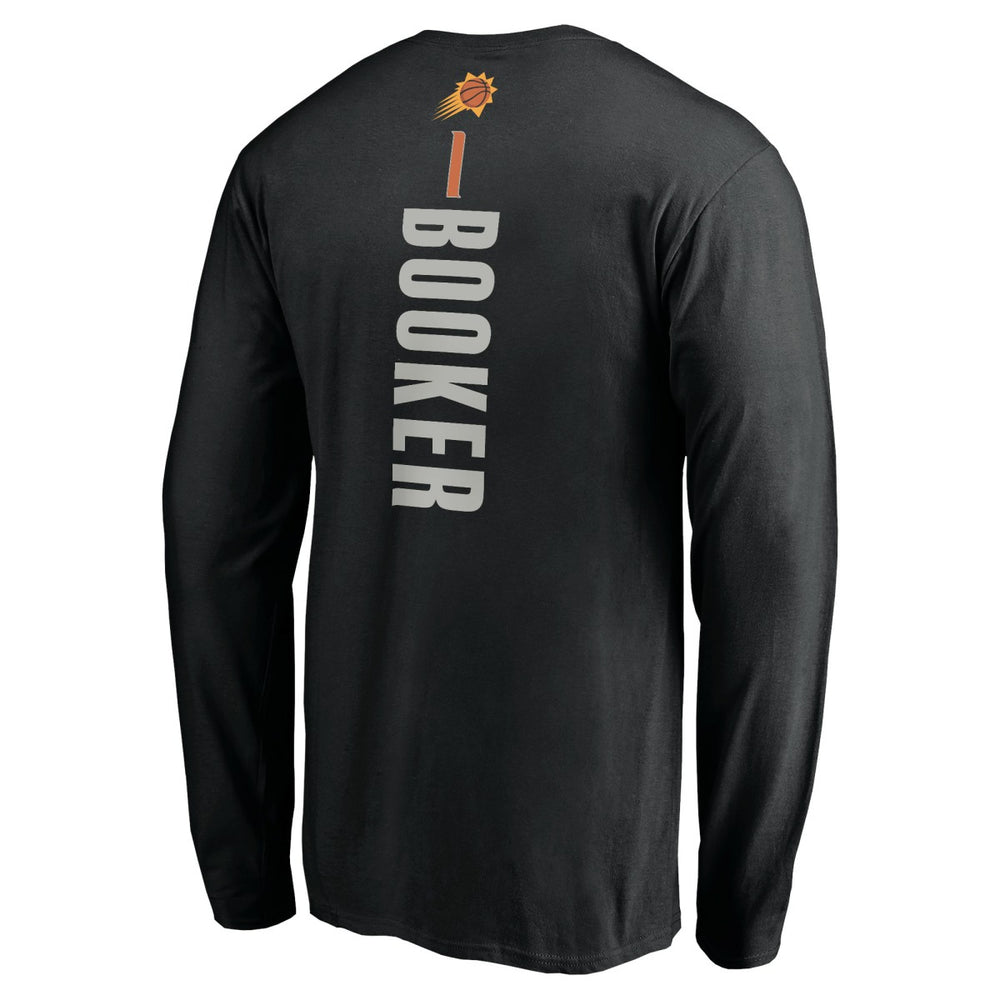 Devin Booker Phoenix Suns Playmaker Name & Number Long Sleeve T-Shirt Black - NBA