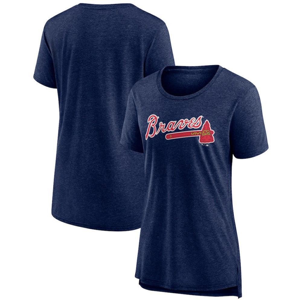 Atlanta Braves Women's Official Wordmark Tri-Blend T-Shirt - MLB