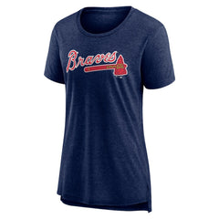 Atlanta Braves Women's Official Wordmark Tri-Blend T-Shirt - MLB