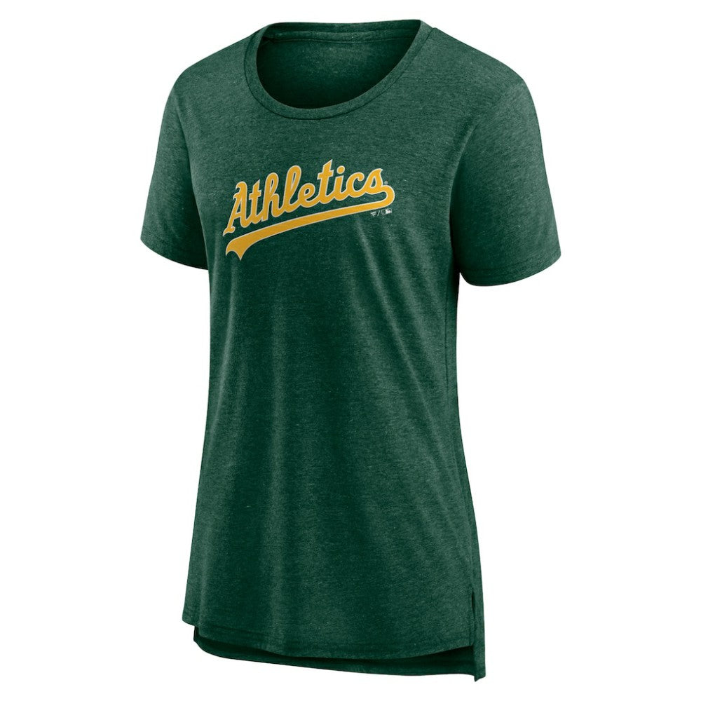 Athletics Women's Official Wordmark Tri-Blend T-Shirt - MLB