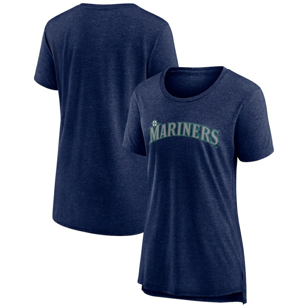 Seattle Mariners Women's Official Wordmark Tri-Blend T-Shirt - MLB