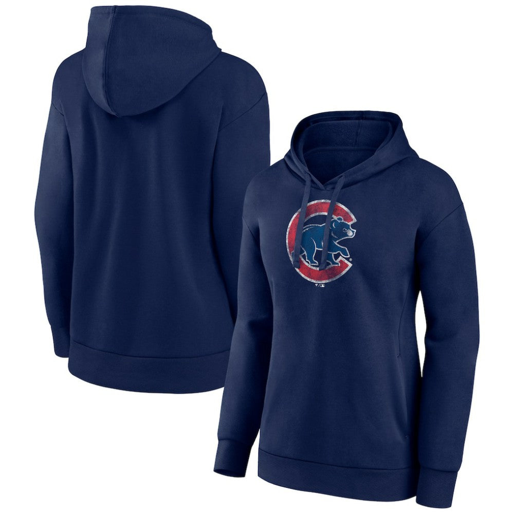 Chicago Cubs Women's Distressed Team Pullover Hoodie - MLB