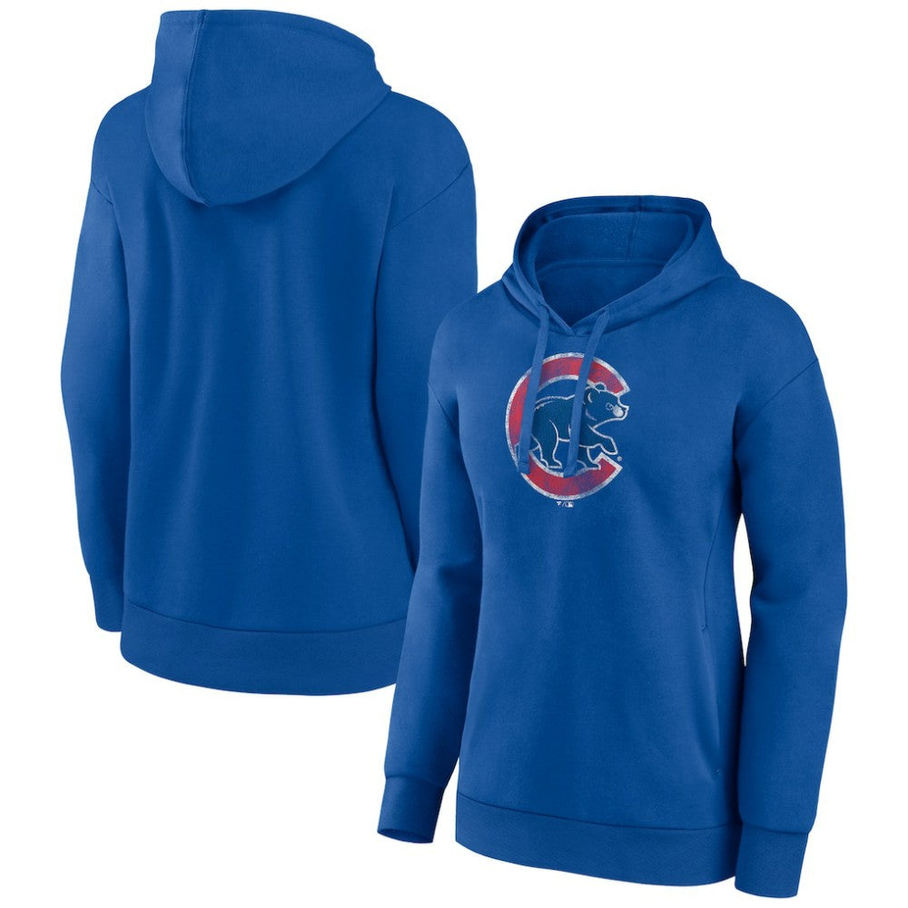 Chicago Cubs Women's Distressed Team Pullover Hoodie - MLB