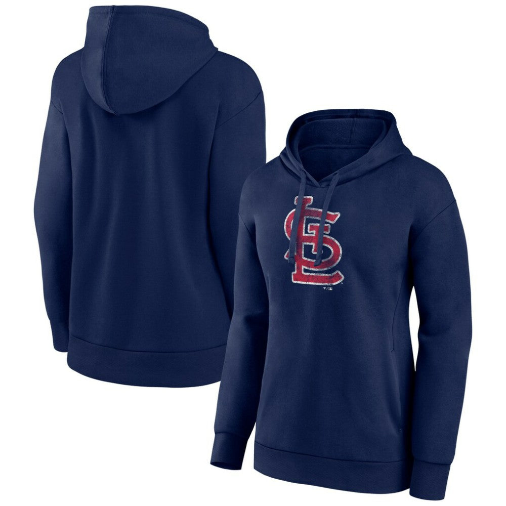 St. Louis Cardinals Women's Distressed Team Pullover Hoodie - MLB