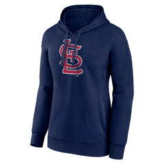 St. Louis Cardinals Women's Distressed Team Pullover Hoodie - MLB