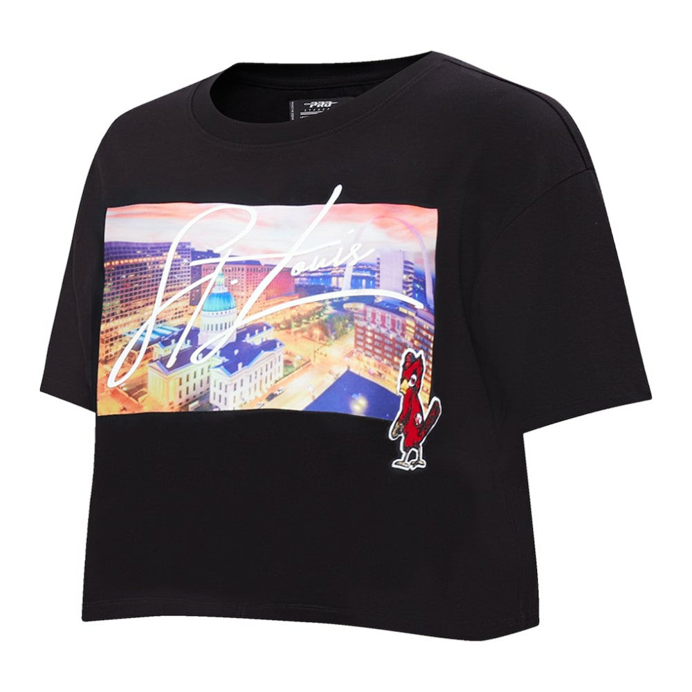 St. Louis Cardinals Pro Standard Women's Cityscape Boxy T-Shirt - MLB