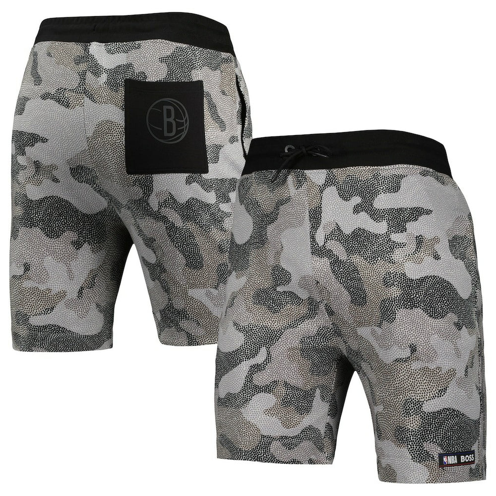 Brooklyn Nets NBA x Hugo Boss Slam Camo Shorts Black - NBA