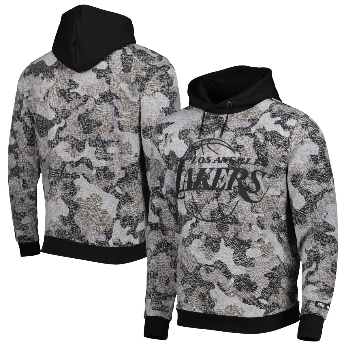 Los Angeles Lakers Hugo Boss x NBA Camo Pullover Hoodie Black - NBA