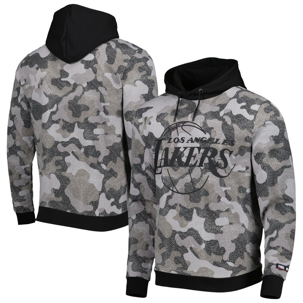 Los Angeles Lakers Hugo Boss x NBA Camo Pullover Hoodie Black - NBA