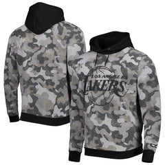 Los Angeles Lakers Hugo Boss x NBA Camo Pullover Hoodie Black - NBA