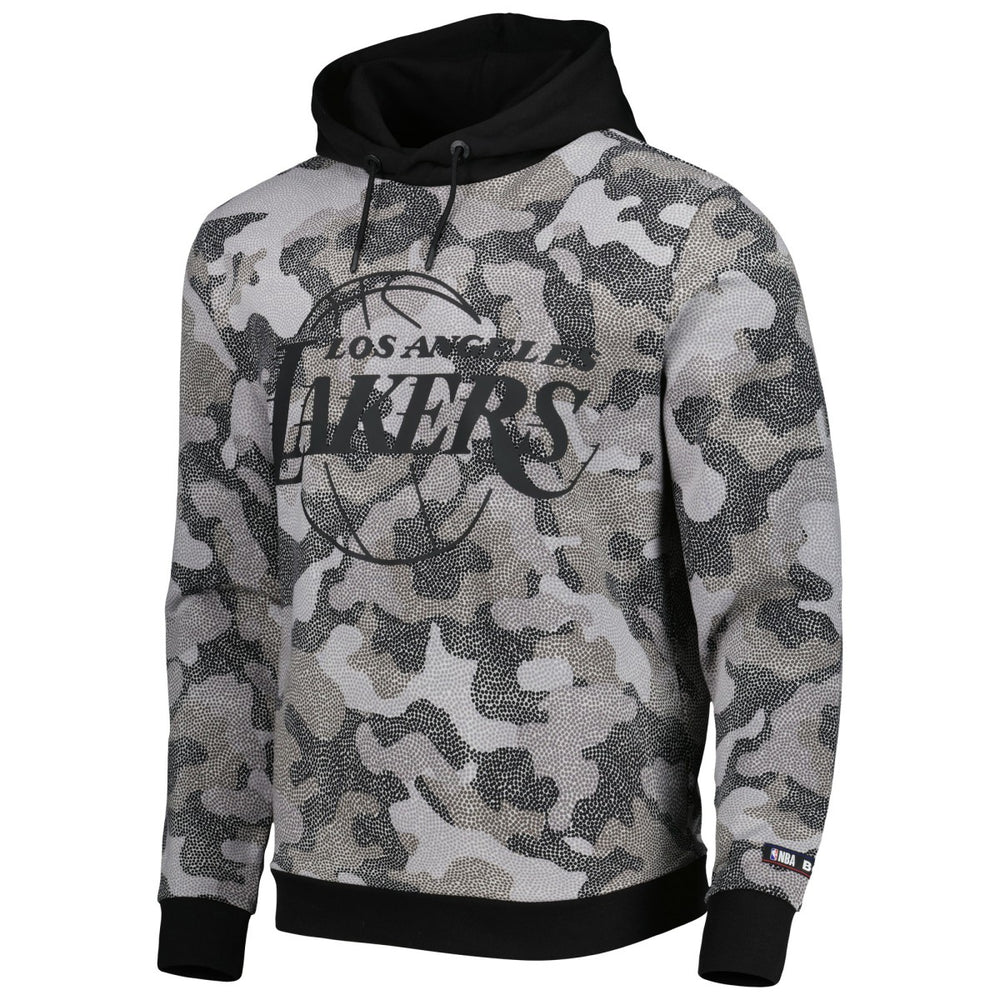 Los Angeles Lakers Hugo Boss x NBA Camo Pullover Hoodie Black - NBA