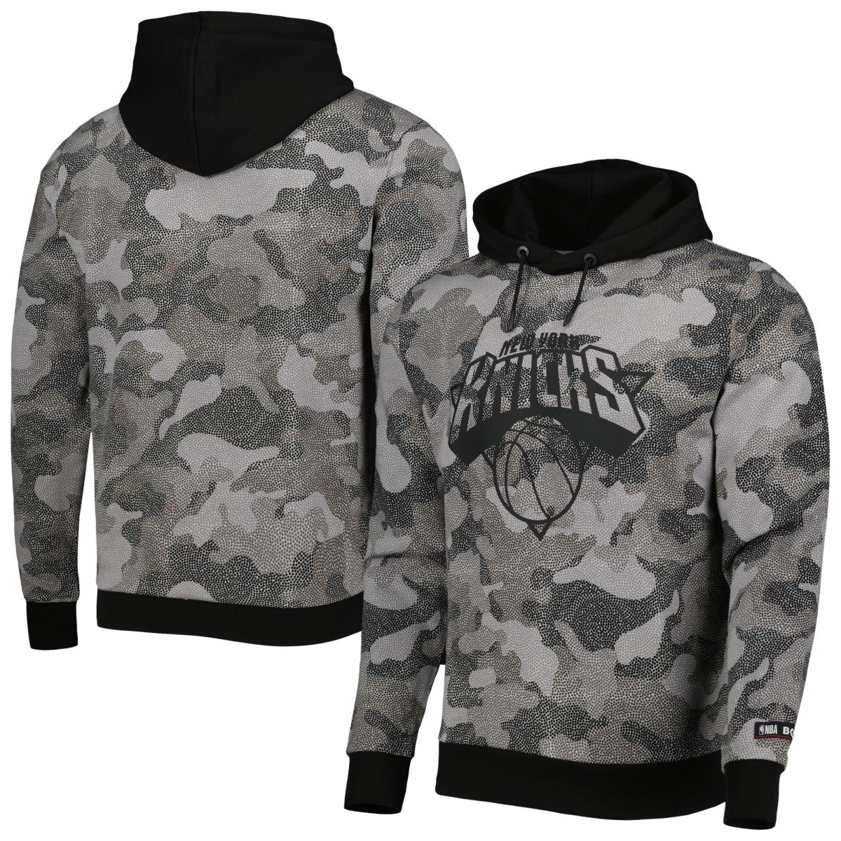 New York Knicks Hugo Boss Camo Pullover Hoodie Black - NBA