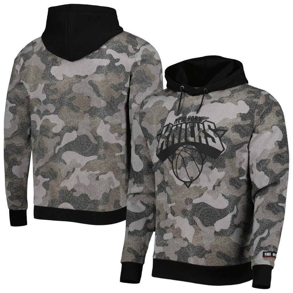 New York Knicks Hugo Boss Camo Pullover Hoodie Black - NBA