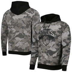 New York Knicks Hugo Boss Camo Pullover Hoodie Black - NBA