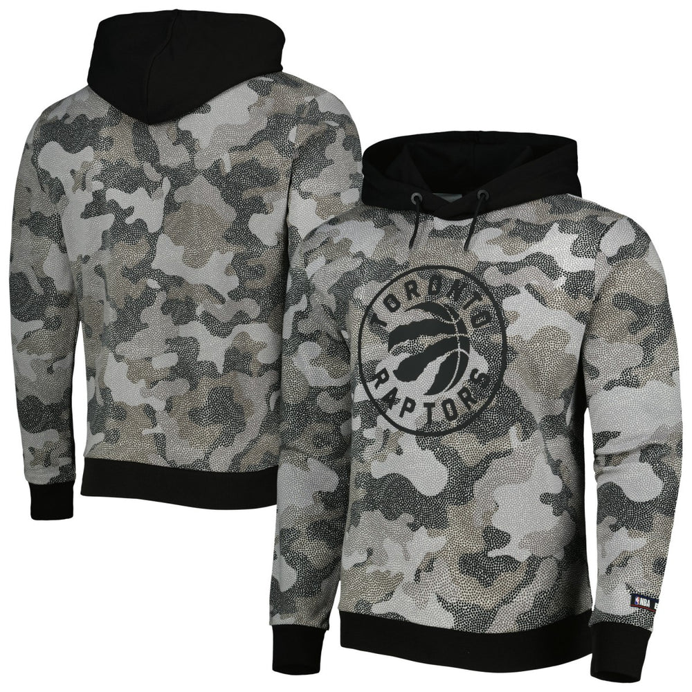 Toronto Raptors Hugo Boss Camo Pullover Hoodie Black - NBA