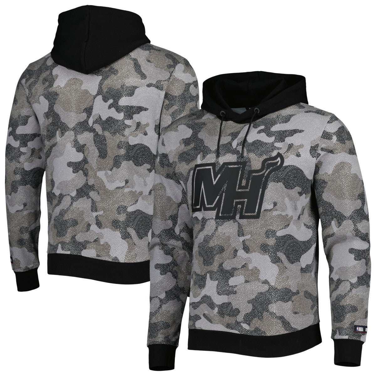 Miami Heat Hugo Boss Camo Pullover Hoodie Black - NBA