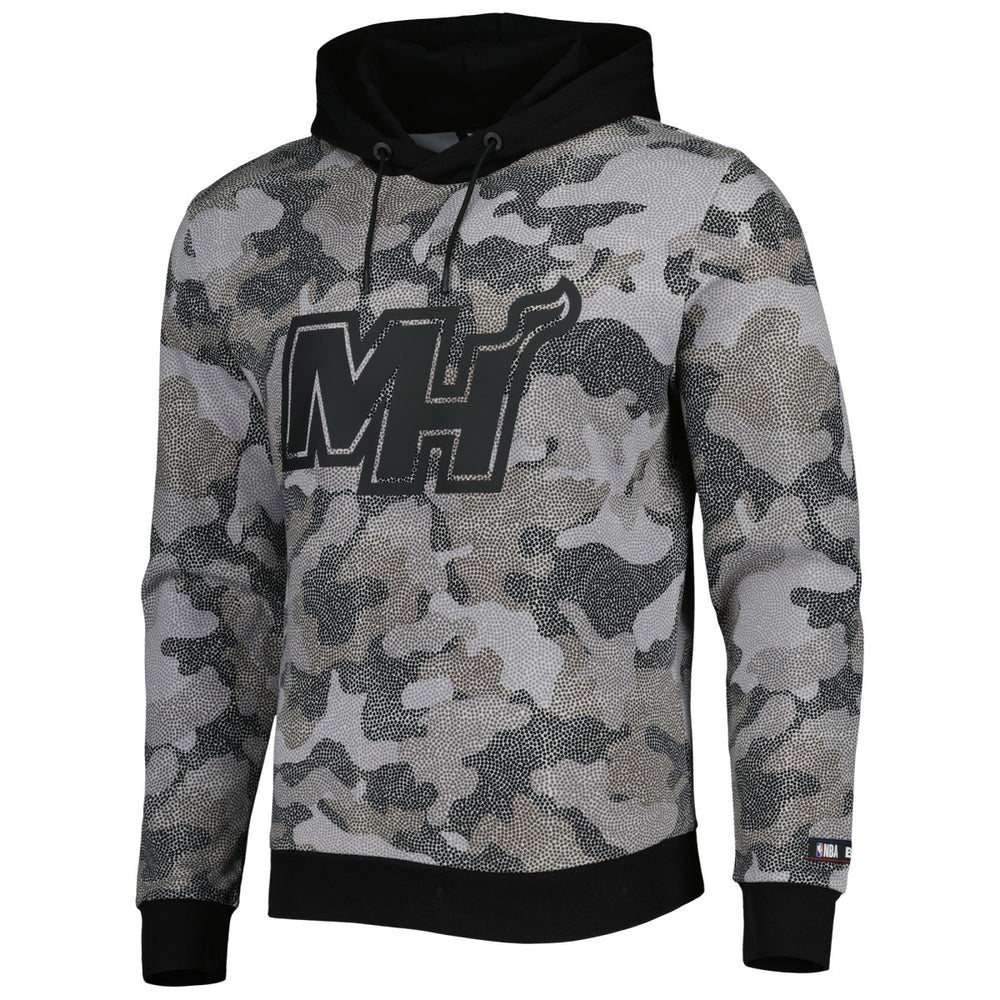 Miami Heat Hugo Boss Camo Pullover Hoodie Black - NBA