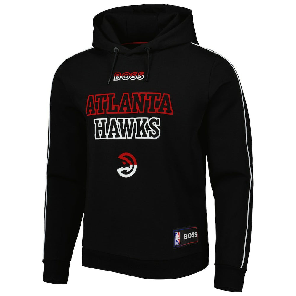 Atlanta Hawks NBA x Hugo Boss Team Bounce Tri-Blend Pullover Hoodie Black - NBA