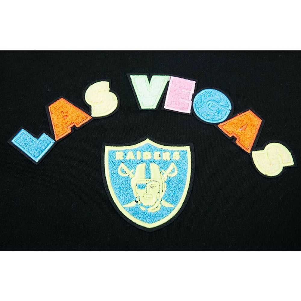 Las Vegas Raiders Pro Standard Women's Neon Fleece Pullover Hoodie Black | NFL