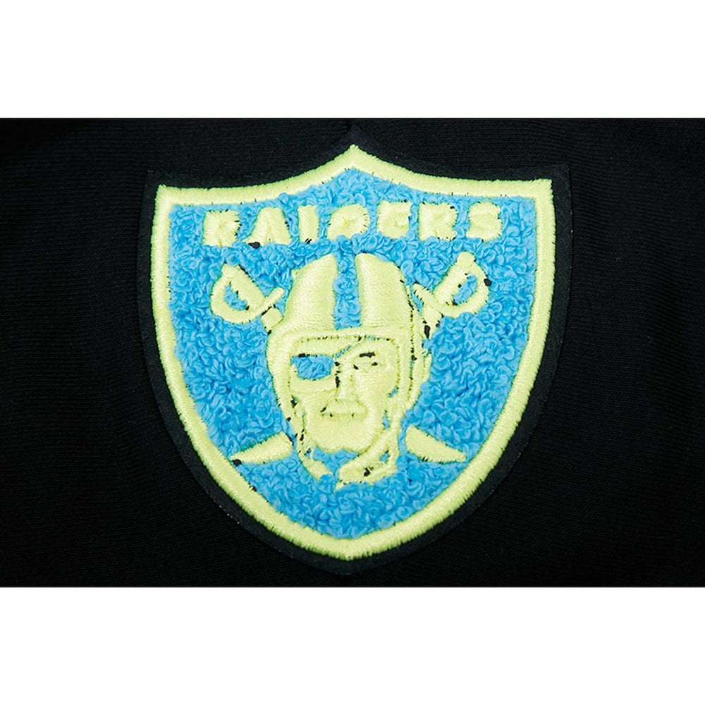 Las Vegas Raiders Pro Standard Women's Neon Fleece Pullover Hoodie Black | NFL