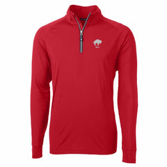 Buffalo Bills Cutter & Buck Adapt Eco Knit Stretch Recycled Big & Tall Quarter-Zip Throwback Pullover Top Red | NFL