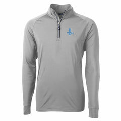 Detroit Lions Cutter & Buck Adapt Eco Knit Stretch Recycled Big & Tall Quarter-Zip Throwback Pullover Top Gray | NFL