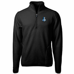 Detroit Lions Cutter & Buck Cascade Eco Sherpa Fleece Big & Tall Quarter-Zip Throwback Jacket Black | NFL