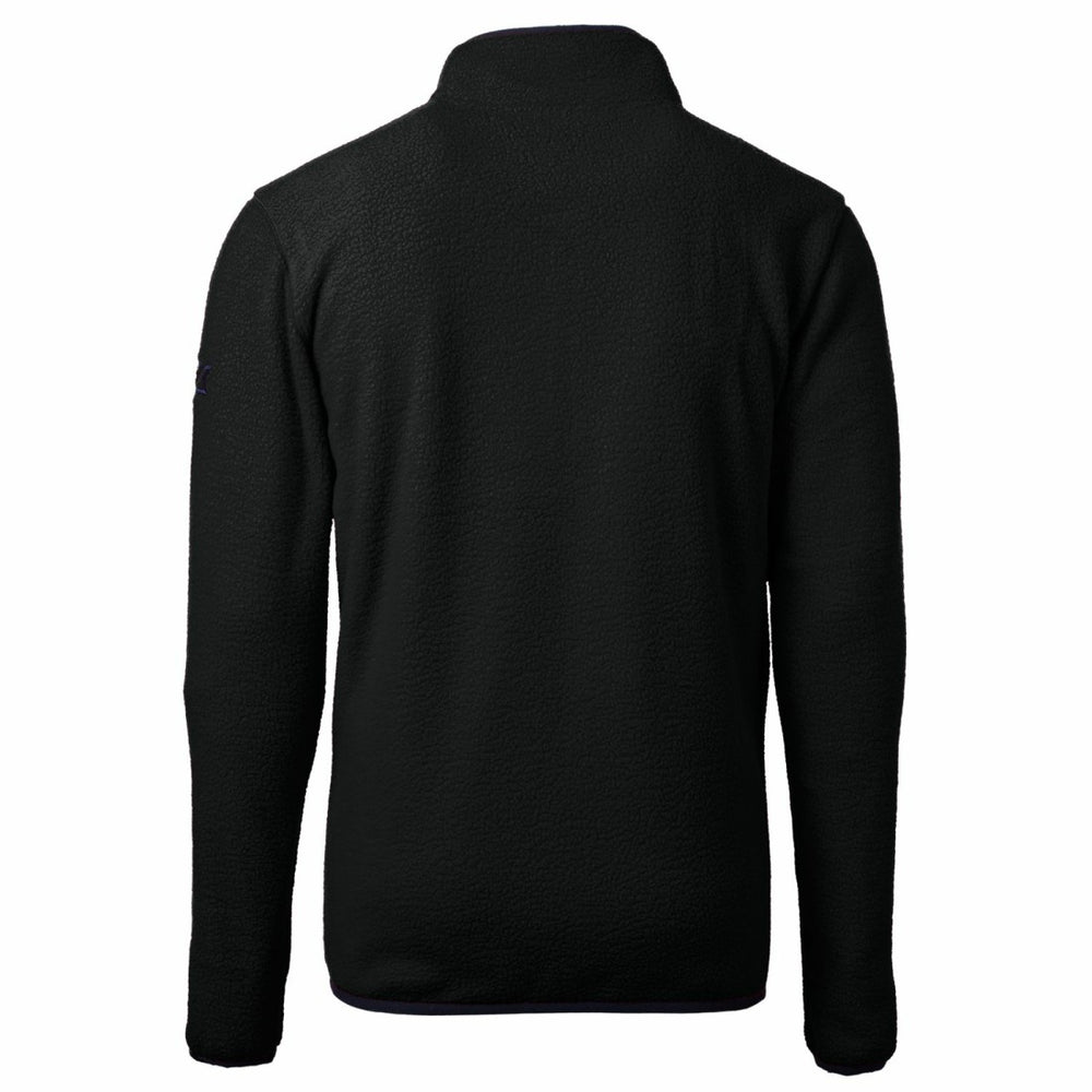Detroit Lions Cutter & Buck Cascade Eco Sherpa Fleece Big & Tall Quarter-Zip Throwback Jacket Black | NFL