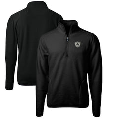 Las Vegas Raiders Cutter & Buck Cascade Eco Sherpa Fleece Big & Tall Quarter-Zip Throwback Jacket Black | NFL