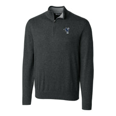 Indianapolis Colts Cutter & Buck Throwback Logo Lakemont Tri-Blend Big & Tall Quarter-Zip Pullover Sweater Heather Charcoal | NFL