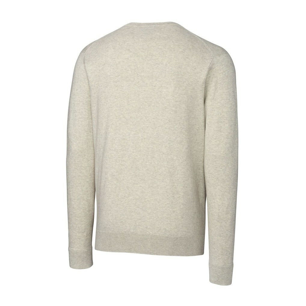 New York Giants Cutter & Buck Throwback Logo Lakemont Tri-Blend Big & Tall V-Neck Pullover Sweater Oatmeal | NFL