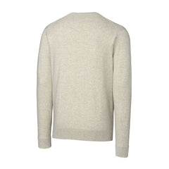 New York Giants Cutter & Buck Throwback Logo Lakemont Tri-Blend Big & Tall V-Neck Pullover Sweater Oatmeal | NFL