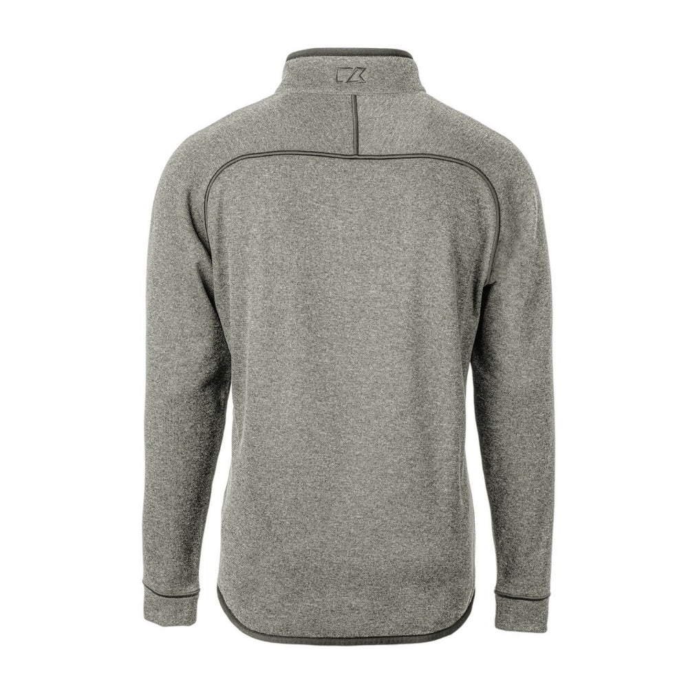 Detroit Lions Cutter & Buck Mainsail Sweater-Knit Big & Tall Half-Zip Pullover Jacket Heather Gray | NFL